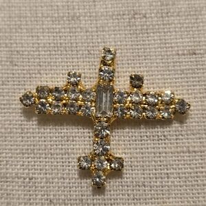 Elegant Gold and Silver Airplane Pendant
